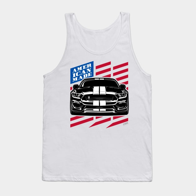 Mustang GT350 American Flag American Made Tank Top by LYM Clothing